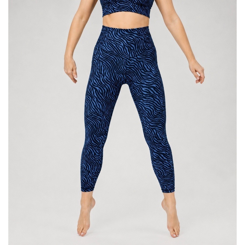 OFFLINE by Aerie Blue Zebra Print High Rise 7/8 Leggings Womens XL Athletic
